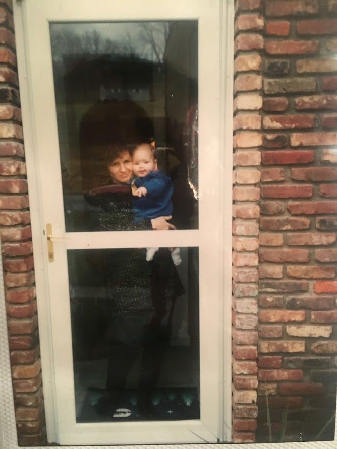 picture of author and her mother as a baby and as an adult