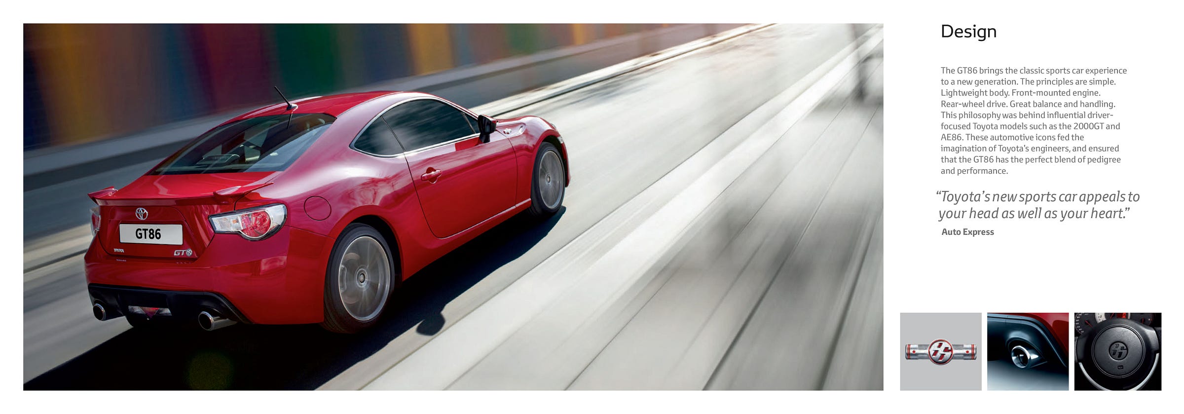 Toyota GT86 2013 UK brochure design