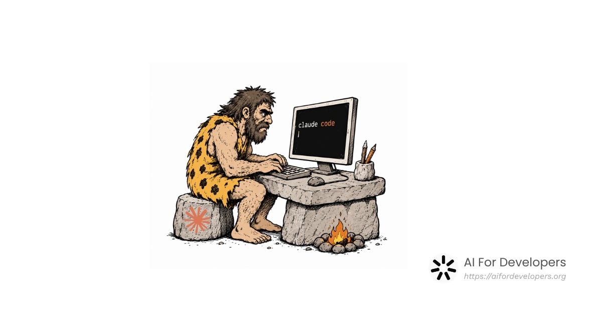 Caveman using Claude Code