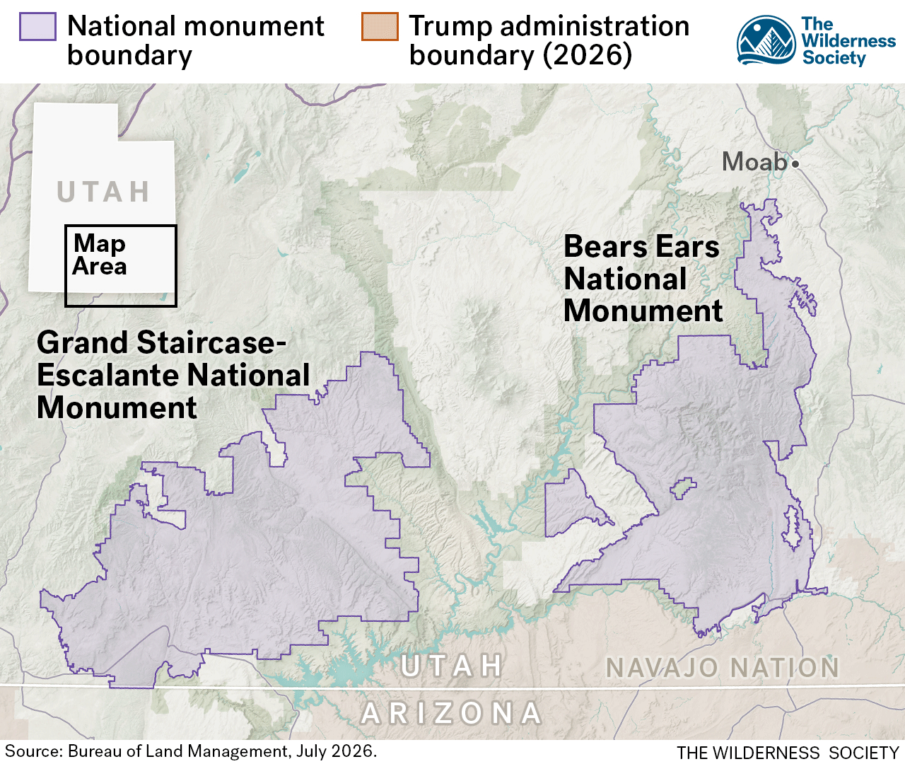Here's A Map Of The New Boundaries For Bears Ears And Grand-Staircase Escalante