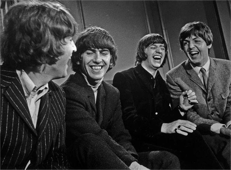 Laughing at each other