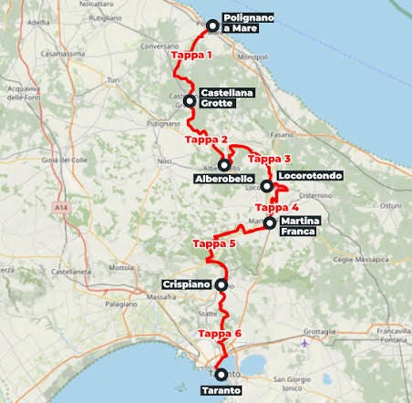 📍La Rotta dei Due Mari La Rotta dei Due Mari è un percorso coast to coast di 136 km che collega Polignano a Mare a Taranto, perfetto per chi ama scoprire i 📍La Rotta dei Due Mari La Rotta dei Due Mari è un percorso coast to coast di 136 km che collega Polignano a Mare a Taranto, perfetto per chi ama scoprire i