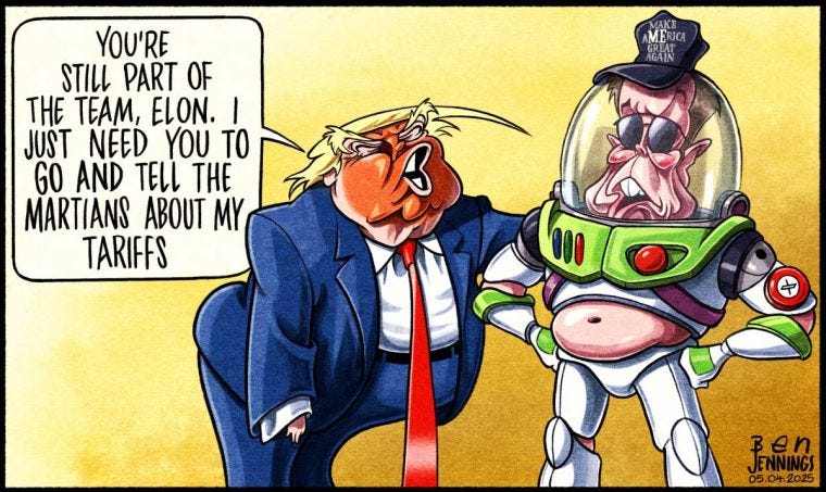 This weekend's cartoon: Elon, you're fired!