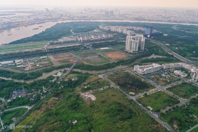 Khu đô thị Thủ Thiêm, TP Thủ Đức, tháng 3/2023. Ảnh: Quỳnh Trần Khu đô thị Thủ Thiêm, TP Thủ Đức, tháng 3/2023. Ảnh: Quỳnh Trần