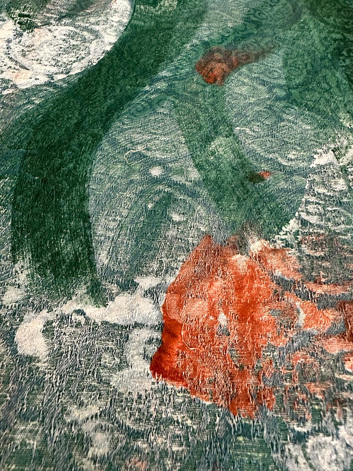 Art exhibition kindly shared by Shireen Ikramullah Khan from her residency at Tyrone Guthrie Centre. 1-Hollow House 2-Listen to my Voice 3-Borders II- mixed media on fabric 4-Borders II- mixed media on paper
