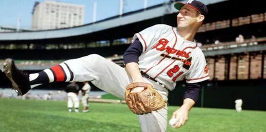 Sam Rutter Braves Pitcher Top five starting pitchers in Braves history