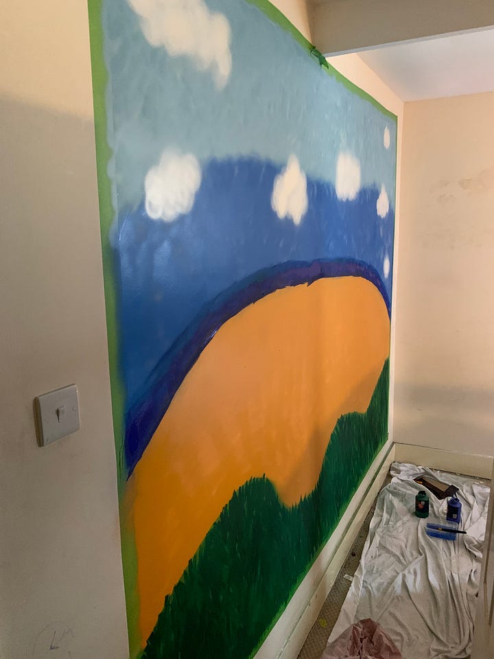 Kid's Bedroom Mural WIP.