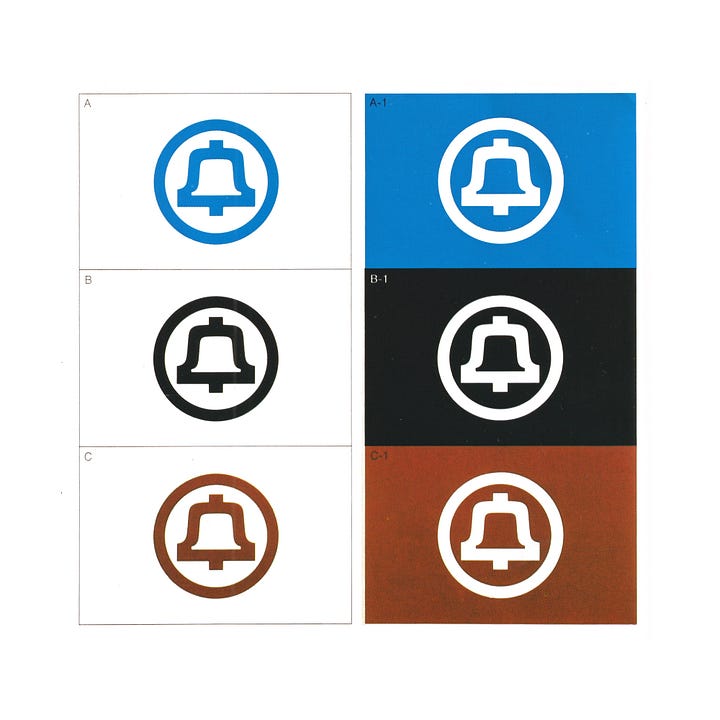 Saul Bass & Associates logo and corporate identity/ for AT&T