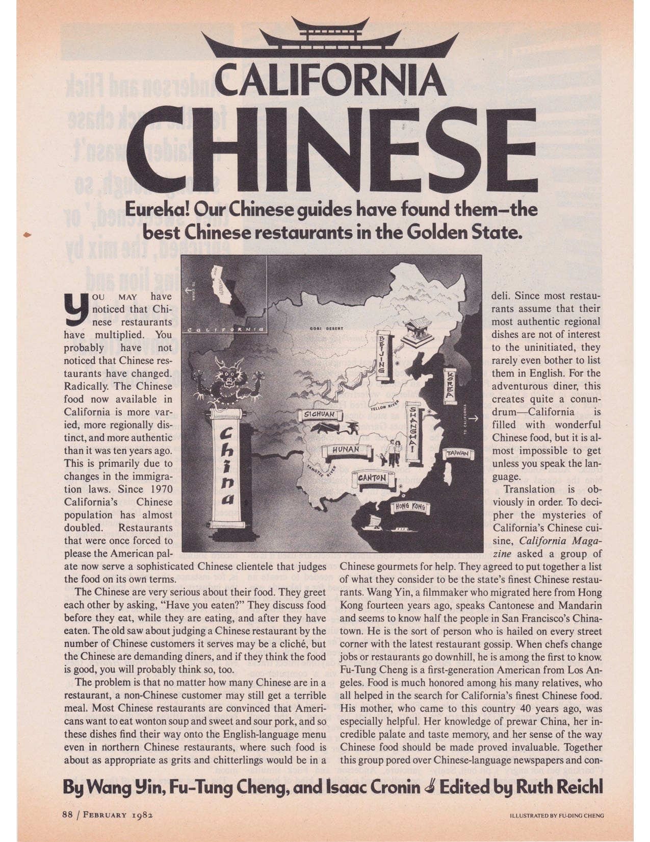 Chinese Food in America's Past - by Ruth Reichl - La Briffe