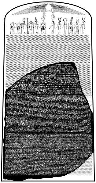 Rosetta Stone As Part Of Original Stele Rosetta Stone As Part Of Original Stele