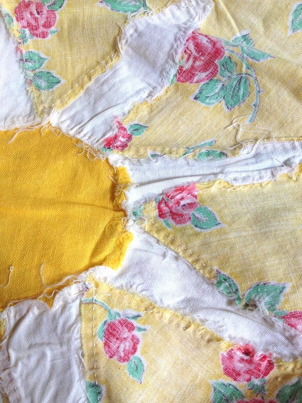 Yellow star patchwork quilt Yellow star patchwork quilt
