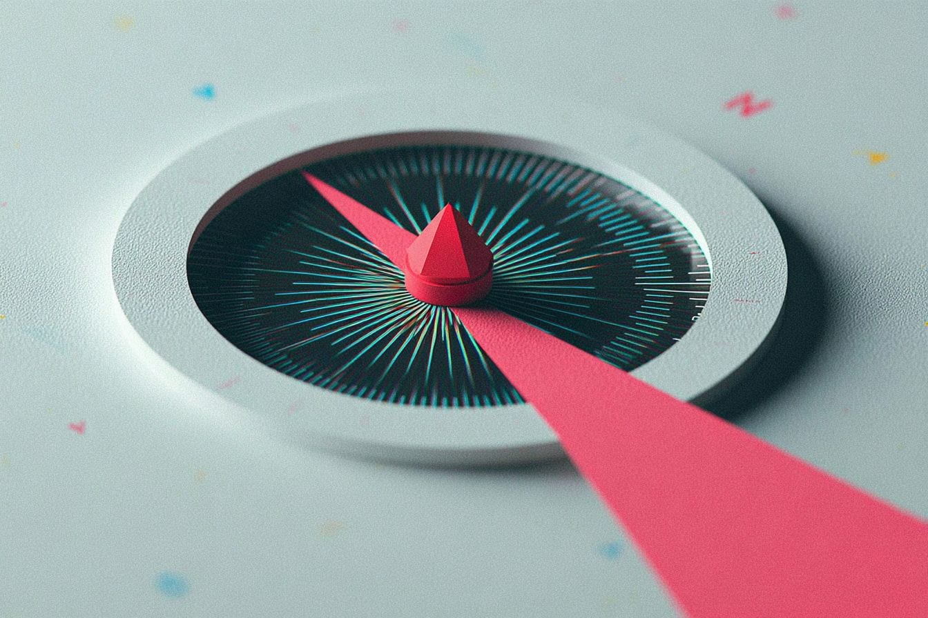 illustration of a compass