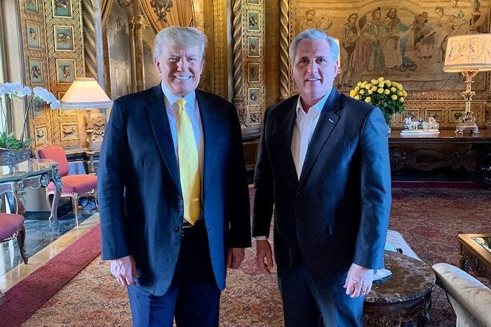 McCarthy Tries to Mend Fences With Trump - WSJ