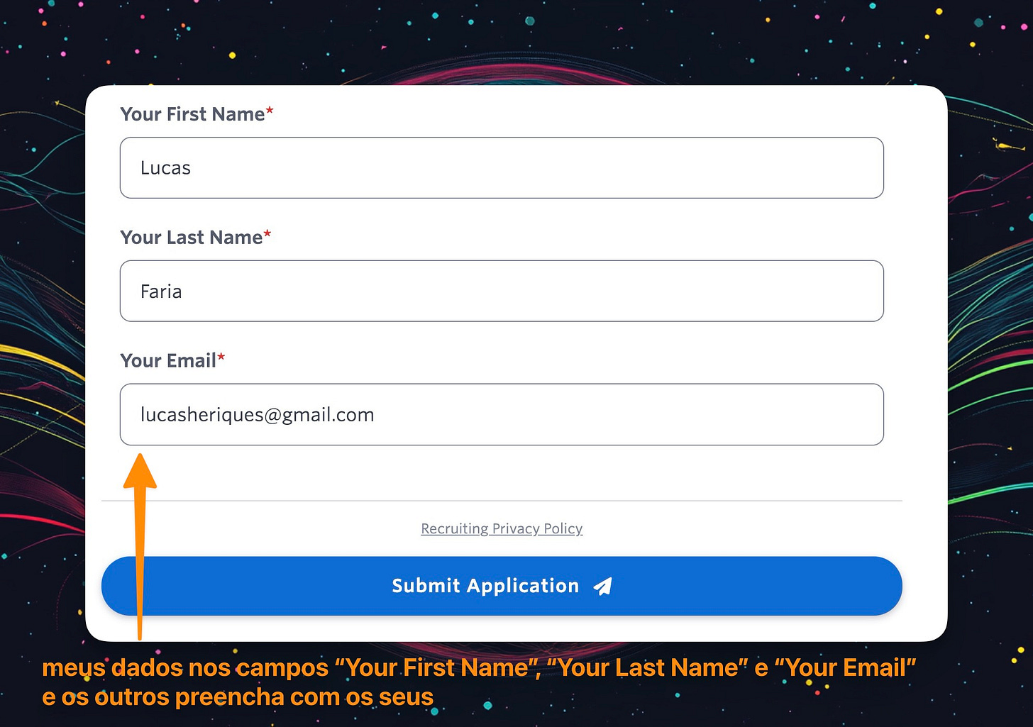 Dados para colocar na indicação da G2i Dados para colocar na indicação da G2i