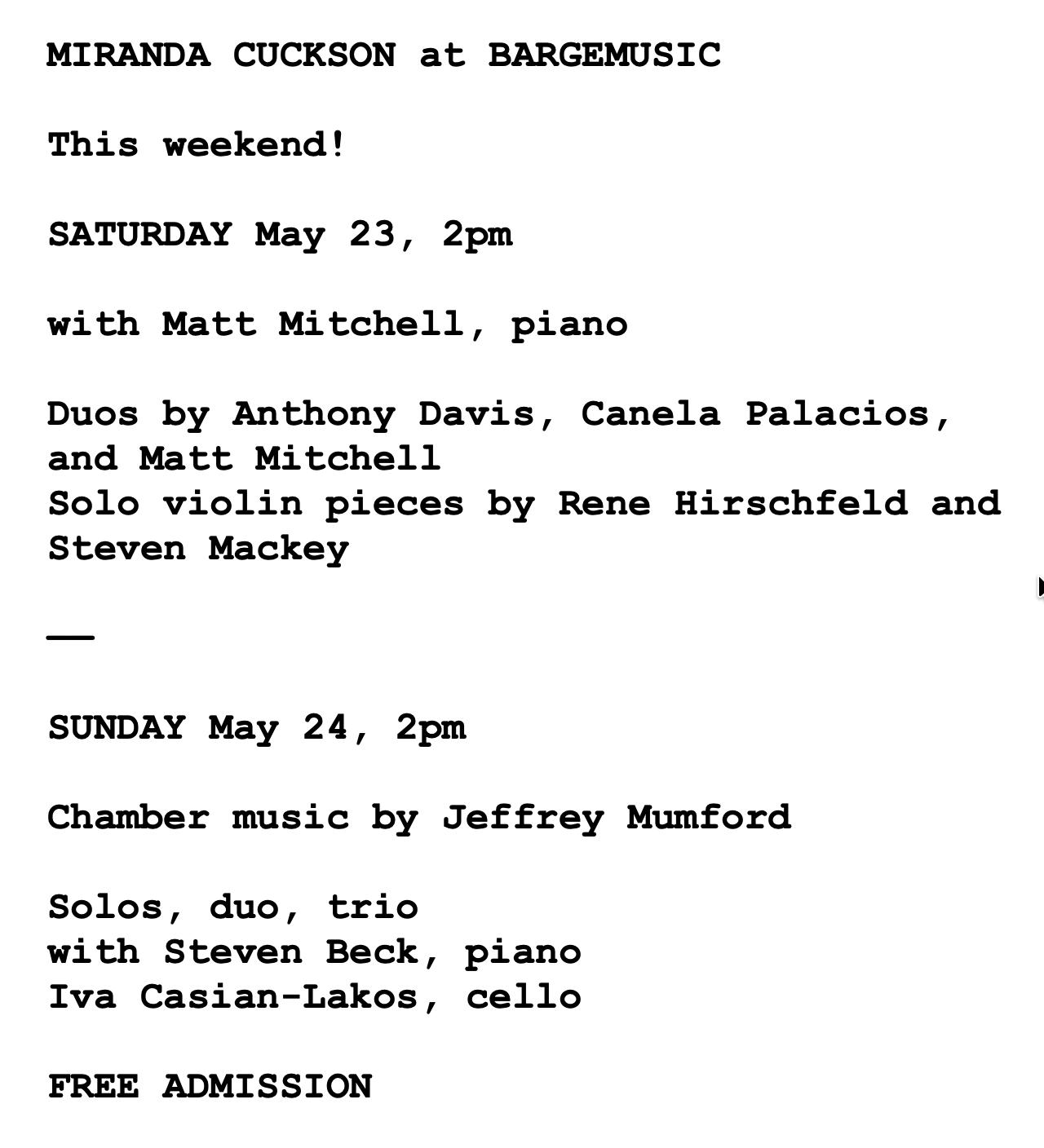 NYC Concerts - by ETHAN IVERSON - Transitional Technology