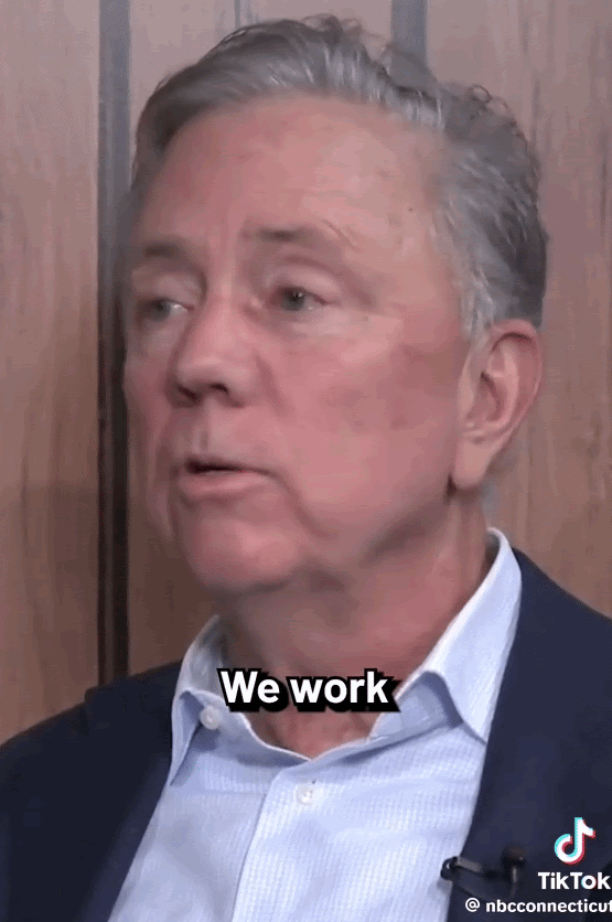 Governor Lamont saying his administration works with ICE