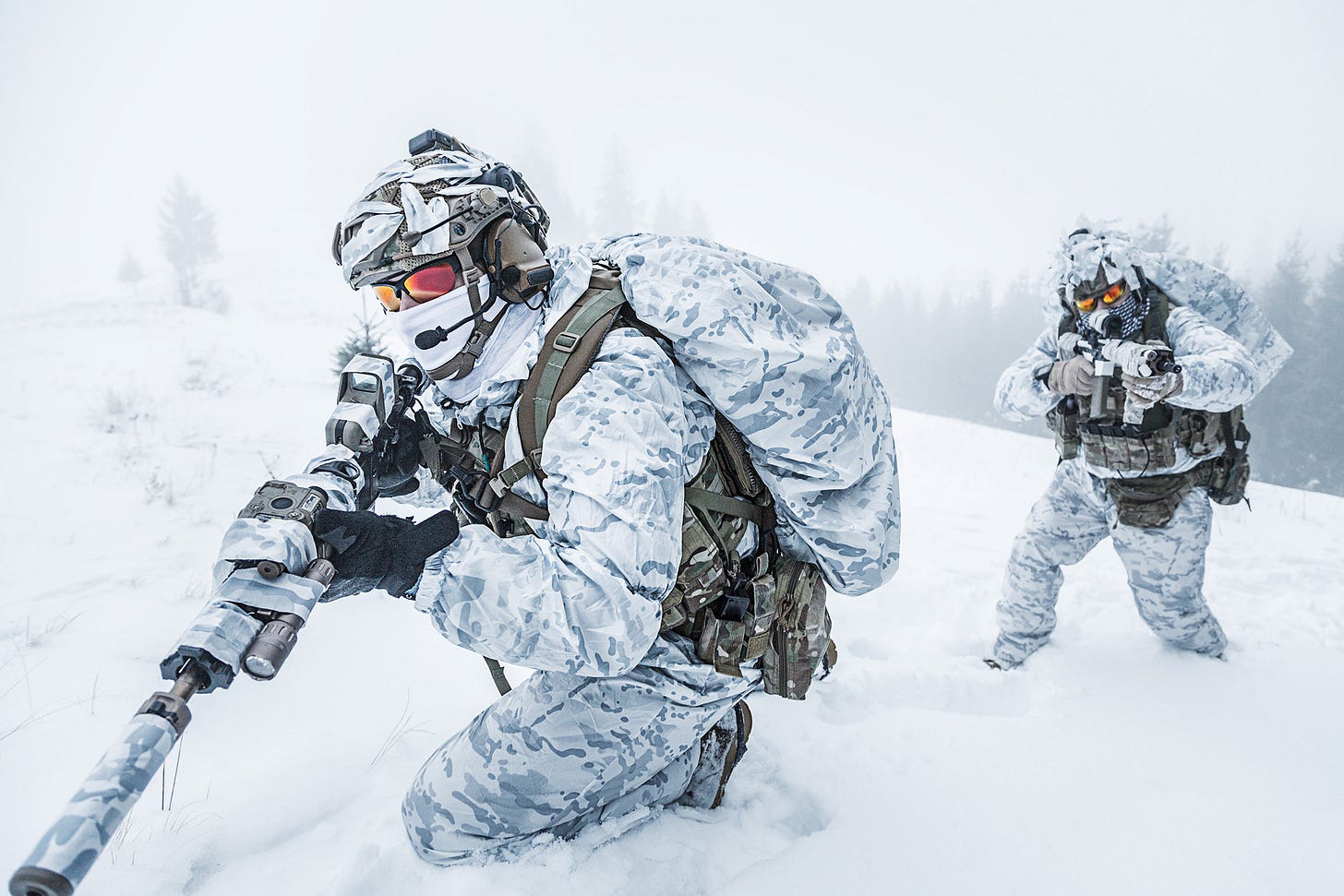 Troops in the snow