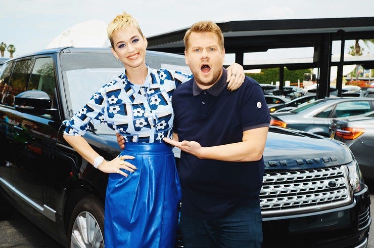 Katy perry james corden carpool karaoke 2017 billboard 1548