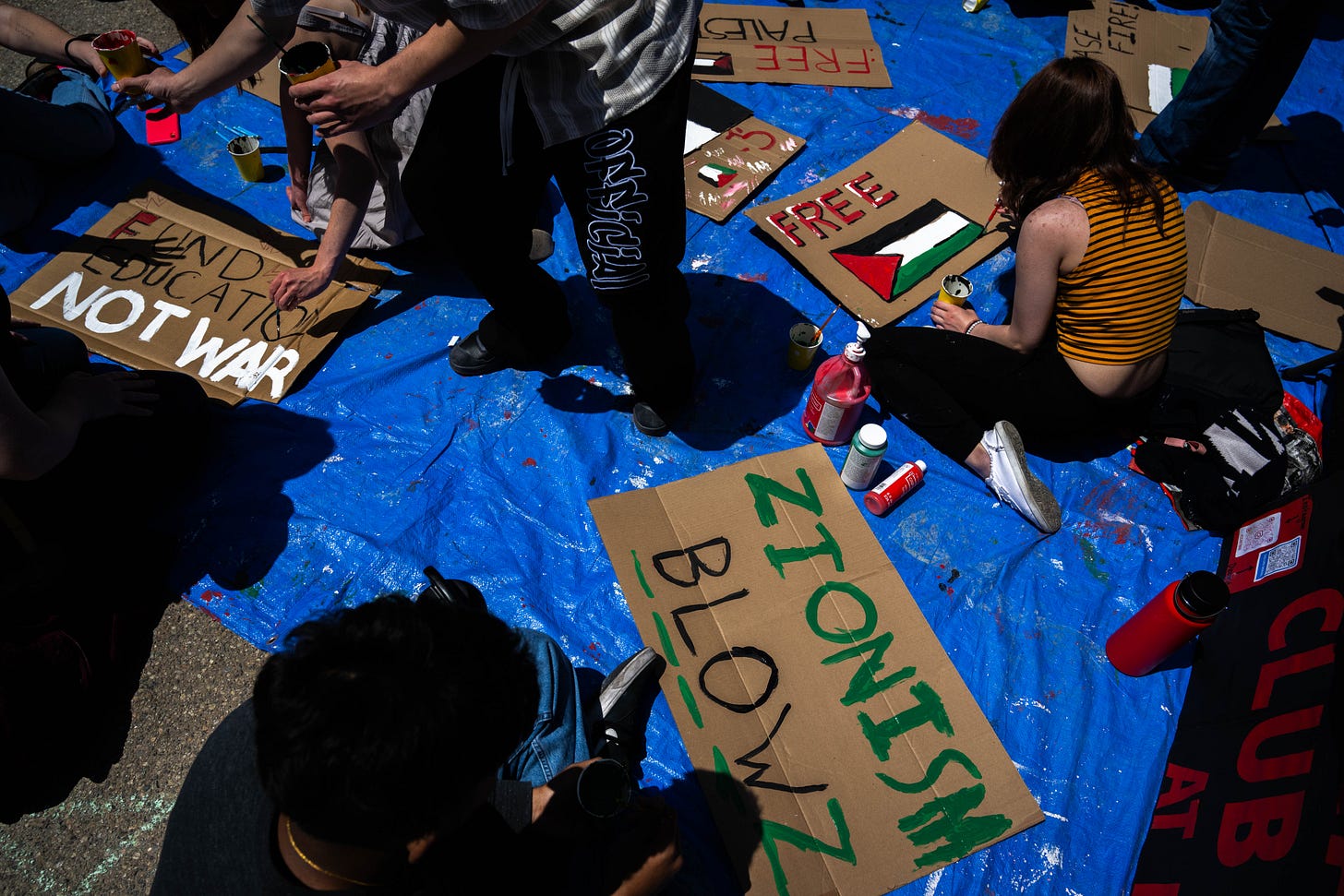 Pasadena City College students walk out of class, April 30, 2024. (Photo by Sarah Reingewirtz/MediaNews Group/Los Angeles Daily News via Getty Images) Pasadena City College students walk out of class, April 30, 2024. (Photo by Sarah Reingewirtz/MediaNews Group/Los Angeles Daily News via Getty Images)