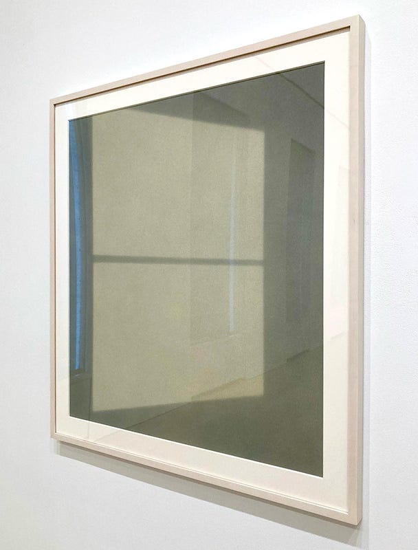 photos of artwork by Ching Ho that show viewing from the side changes the piece