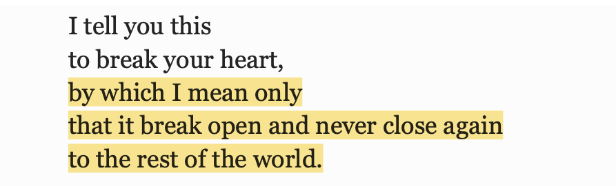 II : Mary Oliver, from “Lead”, Devotions