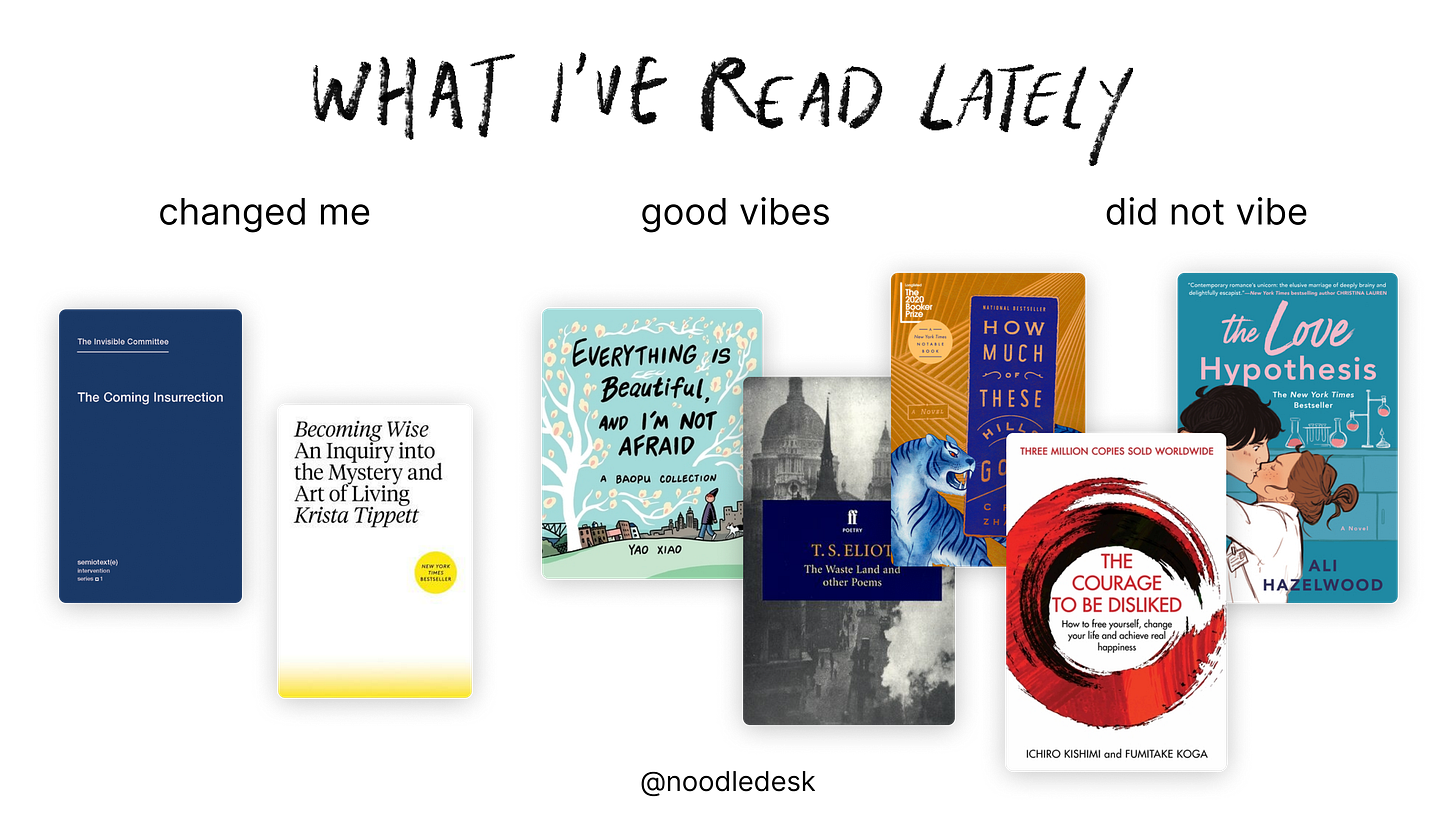 a collection of the books i read, detailed below