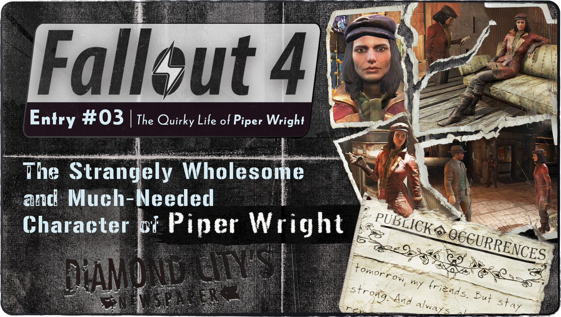 Header image for this article on Fallout 4's Piper Wright!