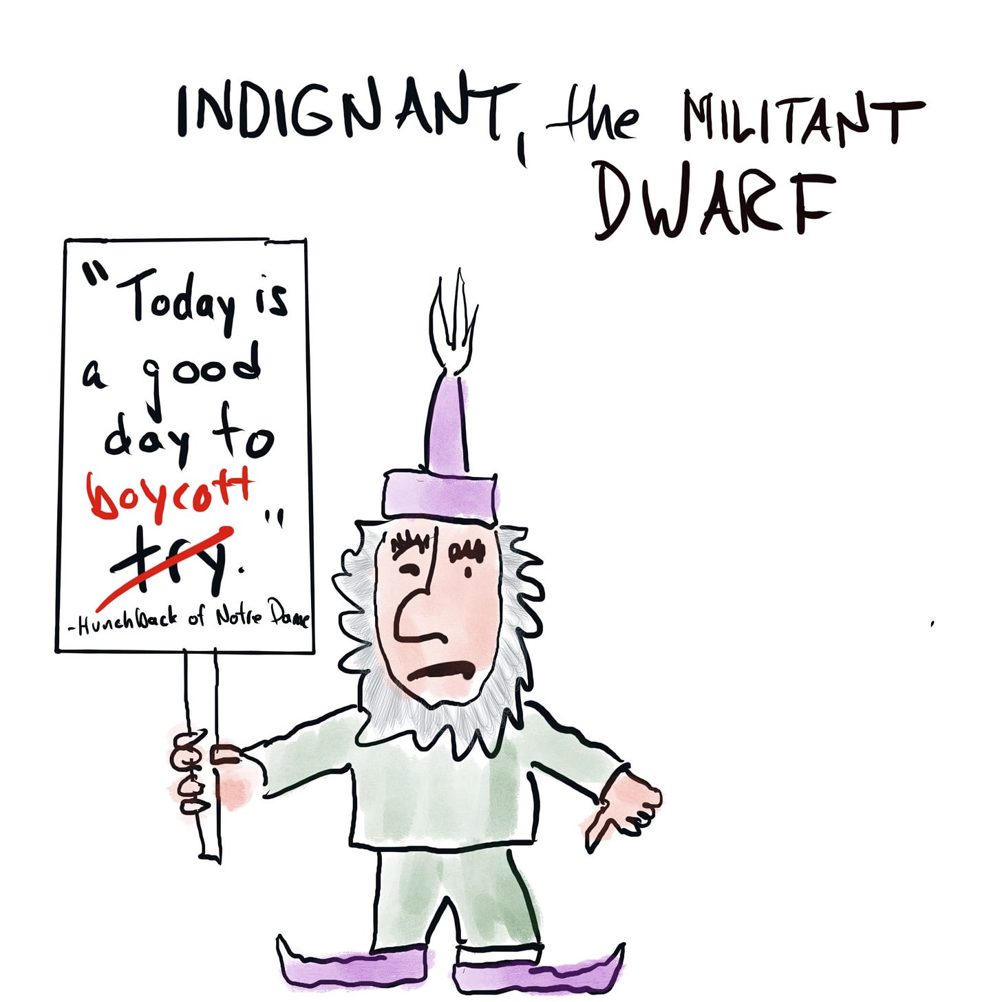 Dwarf protests the Kimmel firing