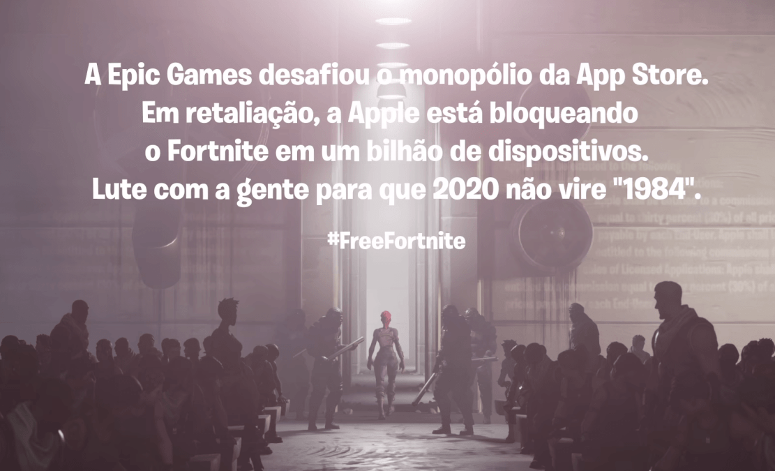 Imagem do movimento Free Fortnite, iniciado pela Epic Games