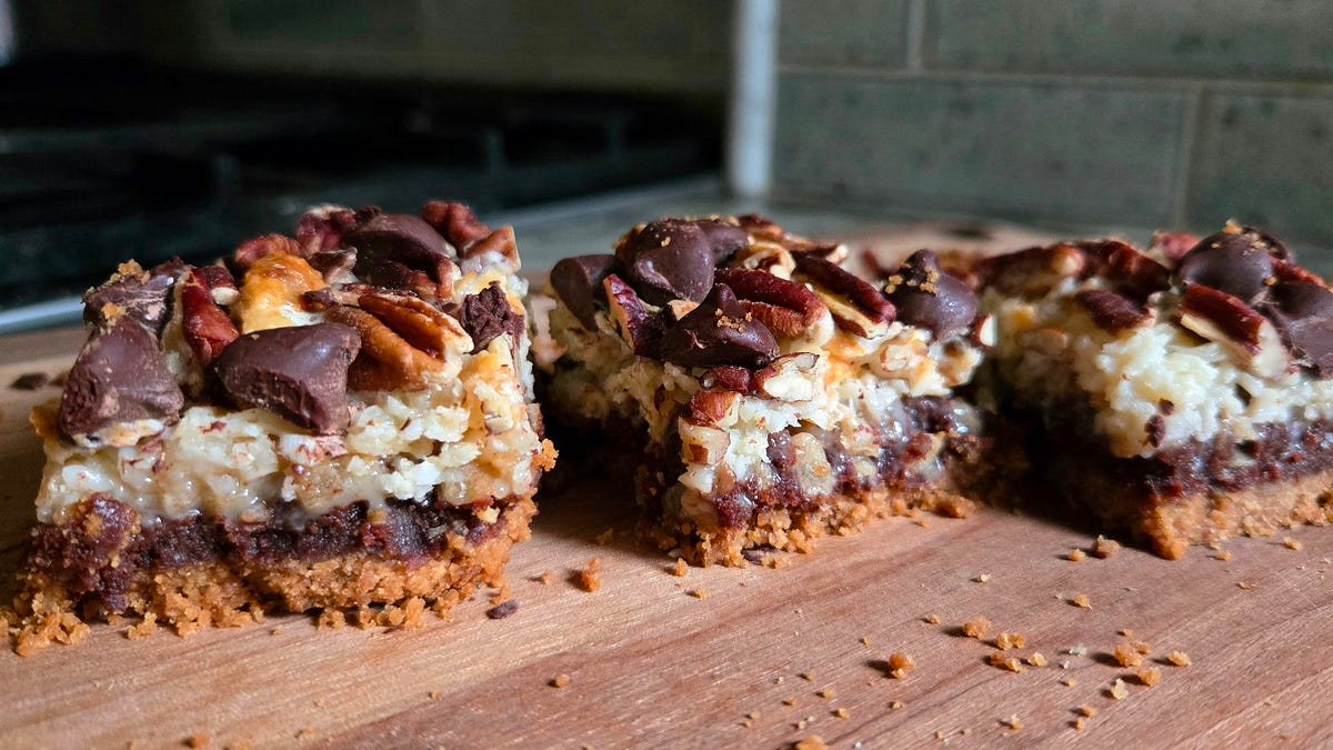 Seven Layer Bars Are Really Six Layers, but I Wanted Eight!