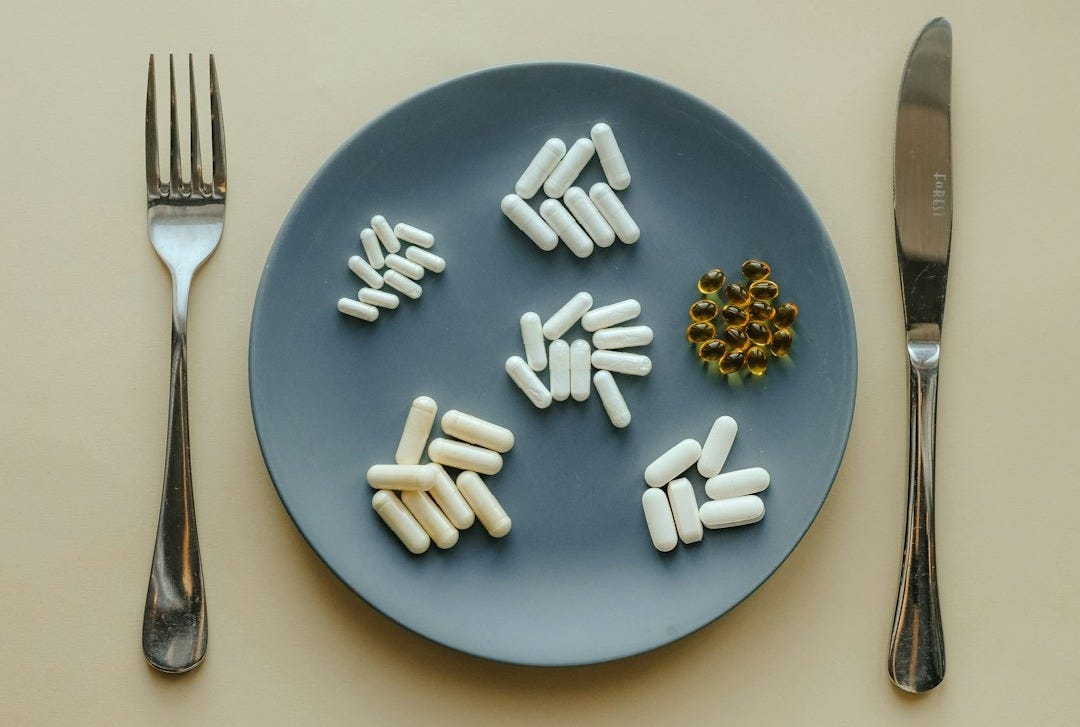 a plate with food on it