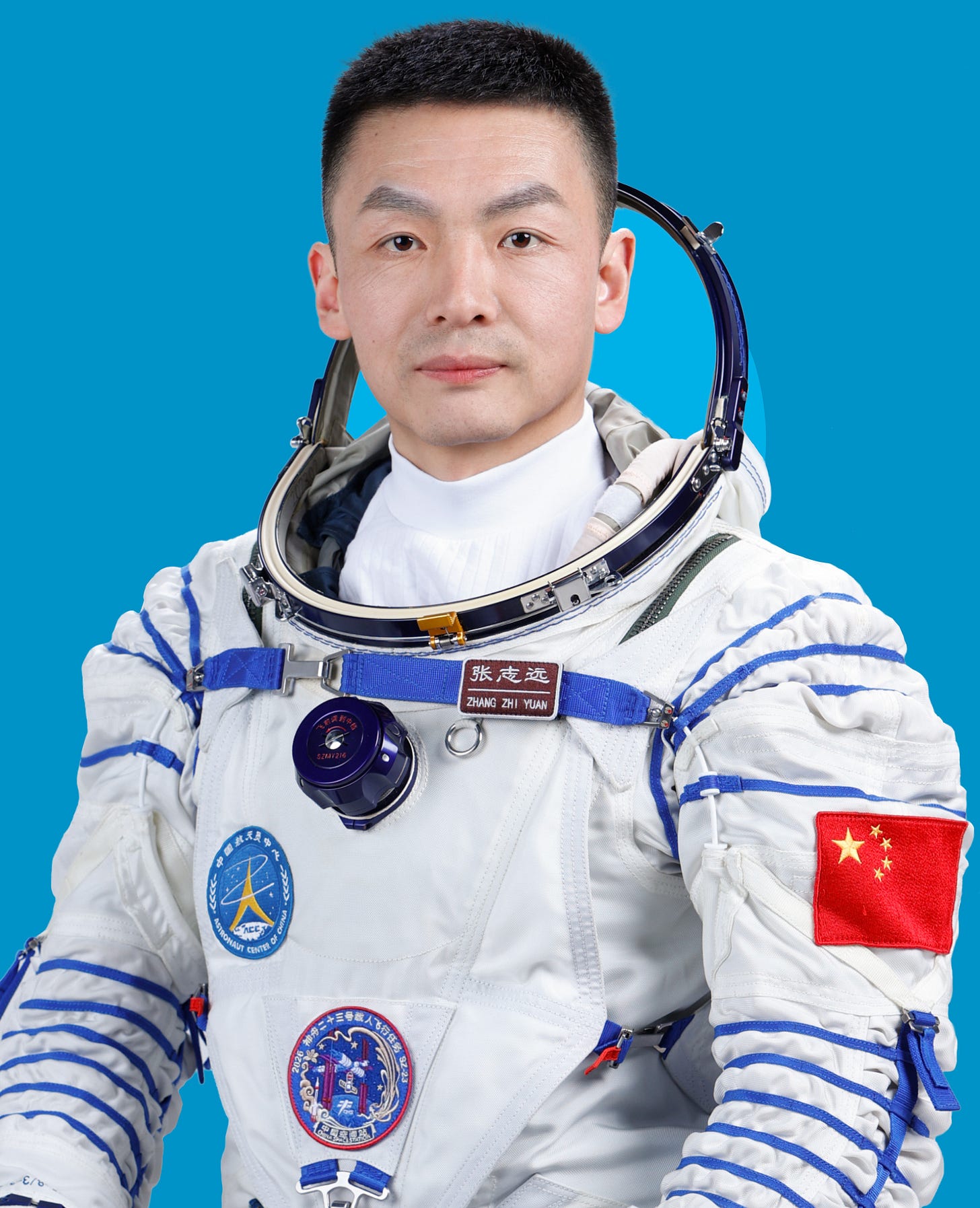 Shenzhou-23 Spacecraft Pilot Zhang Zhiyuan in his official photograph for the mission. Shenzhou-23 Spacecraft Pilot Zhang Zhiyuan in his official photograph for the mission.
