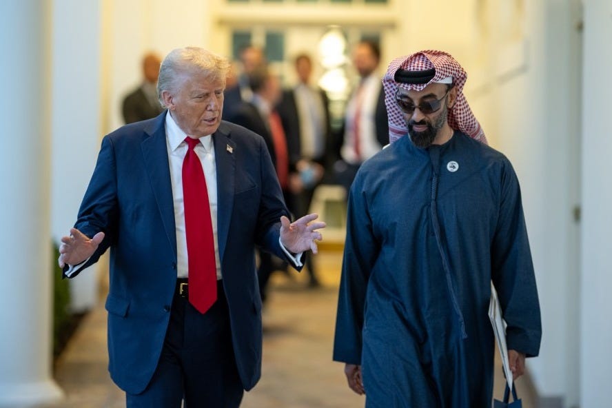 President Donald Trump meets with Sheikh Tahnoon bin Zayed Al Nahyan, Tuesday, March 18, 2025. (Official White House Photo by Daniel Torok) President Donald Trump meets with Sheikh Tahnoon bin Zayed Al Nahyan, Tuesday, March 18, 2025. (Official White House Photo by Daniel Torok)