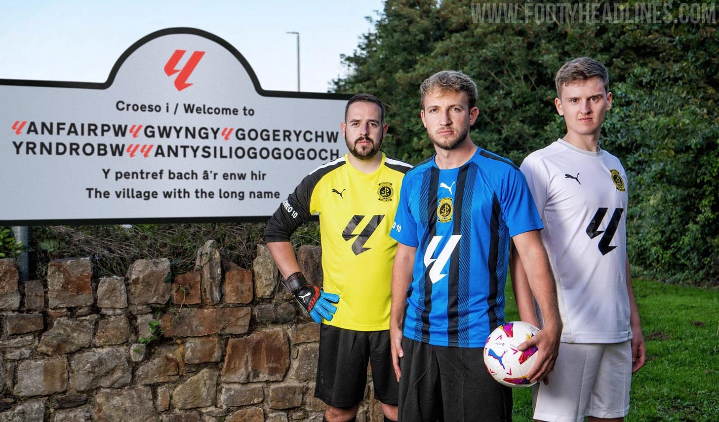 Llanfairpwllgwyngyllgogerychwyrndrobwllllantysiliogogogoch 125 Year  Anniversary Kit Released - Footy Headlines