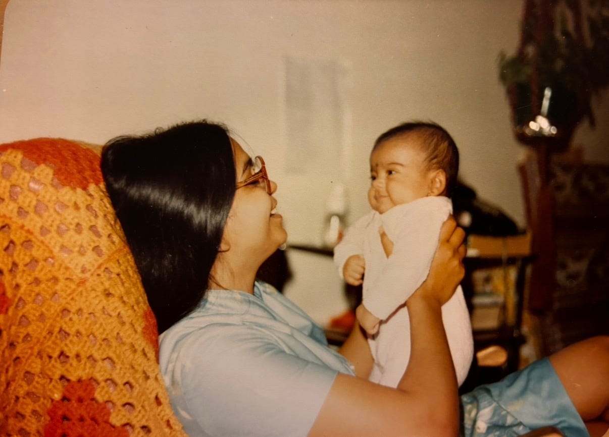sumitra mattai as baby with her mother holding her sumitra mattai as baby with her mother holding her
