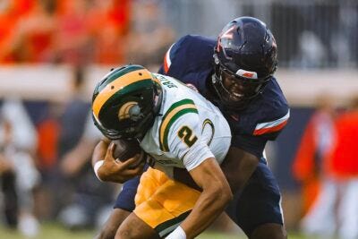 No. 25 Virginia comes out firing, rolls to 59-3 win over Norfolk State