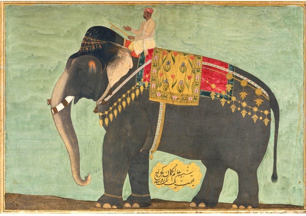 Indian Elephant Art Print, Antique Royal Elephant Painting, India Art,  Mughal Empire, Mahout, Vintage Asian Art, Animal Wall Art, Ethnic Art - Etsy
