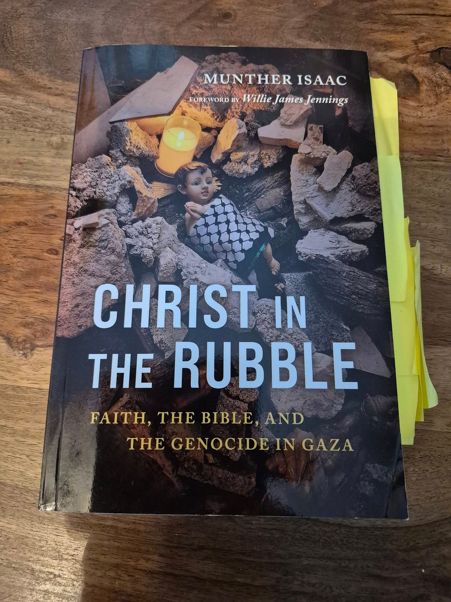 Puede ser una imagen de 1 persona y texto que dice "MUNTHER ISAAC FOREWORD tortwotomWVilie.James.Eemninges FORE VORD WillieJames Willie James Jennings CHRIST IN HE RUBBLE FAITH, FAITH,THEBIBLE,AND THE BIBLE, AND THE GENOCIDE HEGENOCIDEINGAZA IN GAZA"