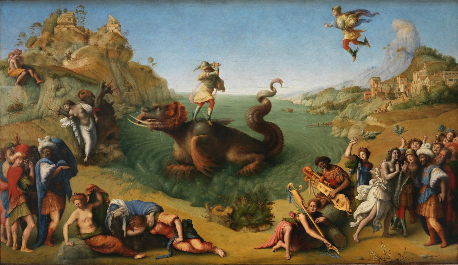 Perseus frees Andromeda by Piero di Cosimo