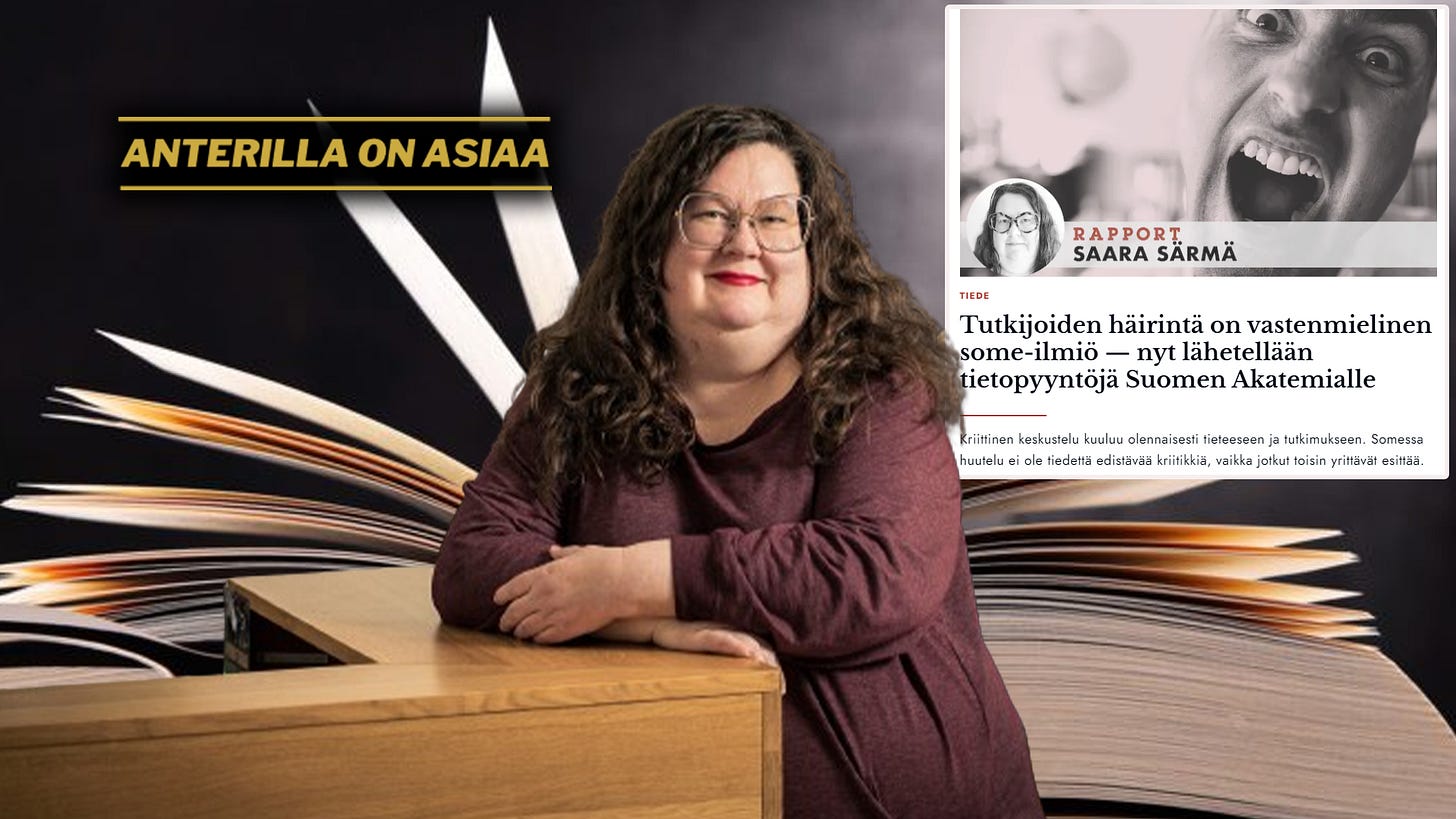 “Feministi” ja vasemmistolainen Särmä tunnetaan erityisesti rasistisista, seksistisistä ja epäinhimillistävistä mielipiteistään, joissa hän fiksoituu ihmisten ihonväriin ja sukupuoleen.