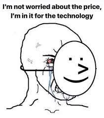 WE ARE ALL IN IT FOR THE TECHNOLOGY AM I RIGHT?!?! CRYPTO MEME #39 — Steemit