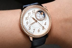 Vacheron Constantin Égérie moonphase wrist shot