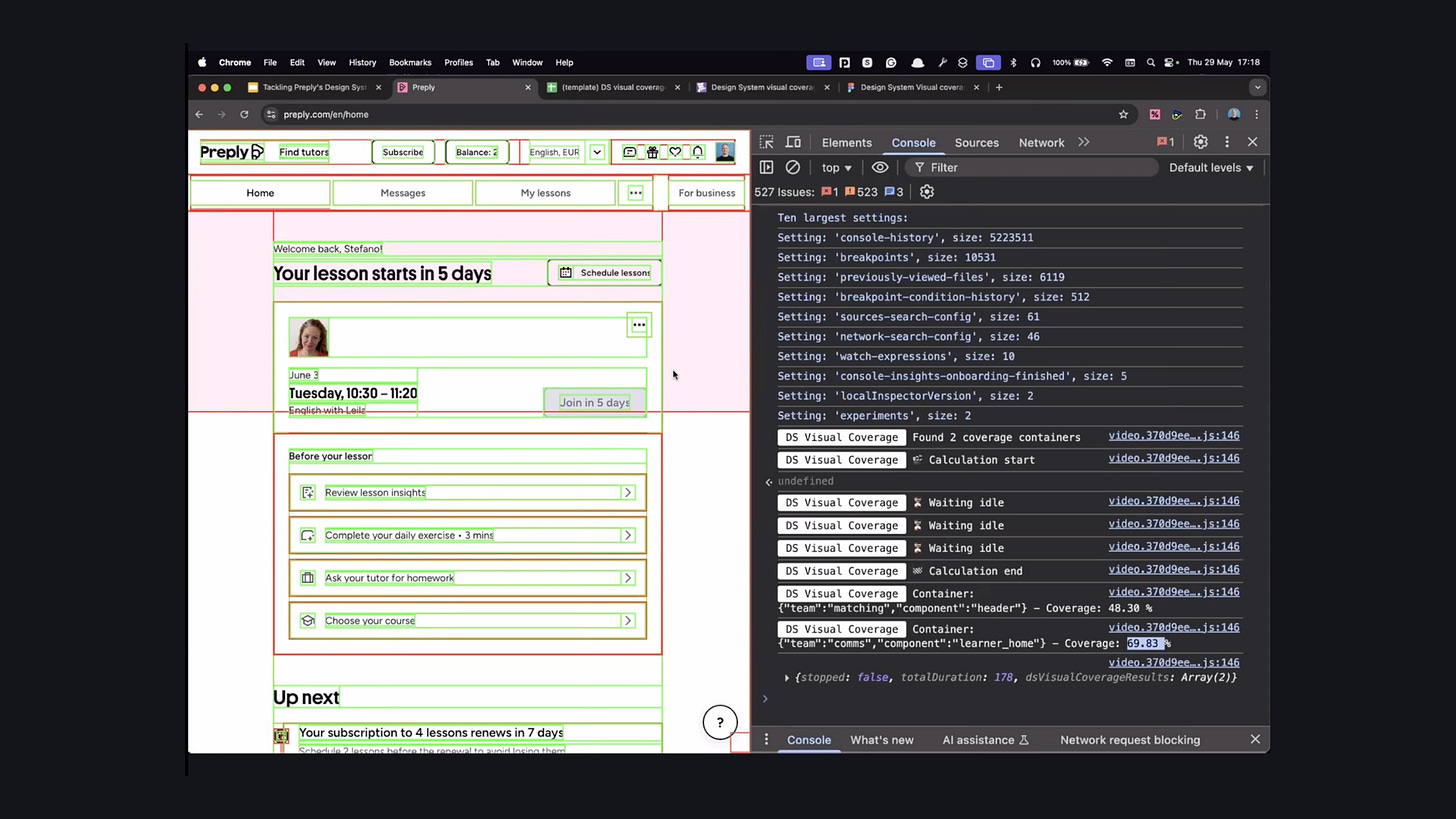Visual Coverage by Preply Design System
