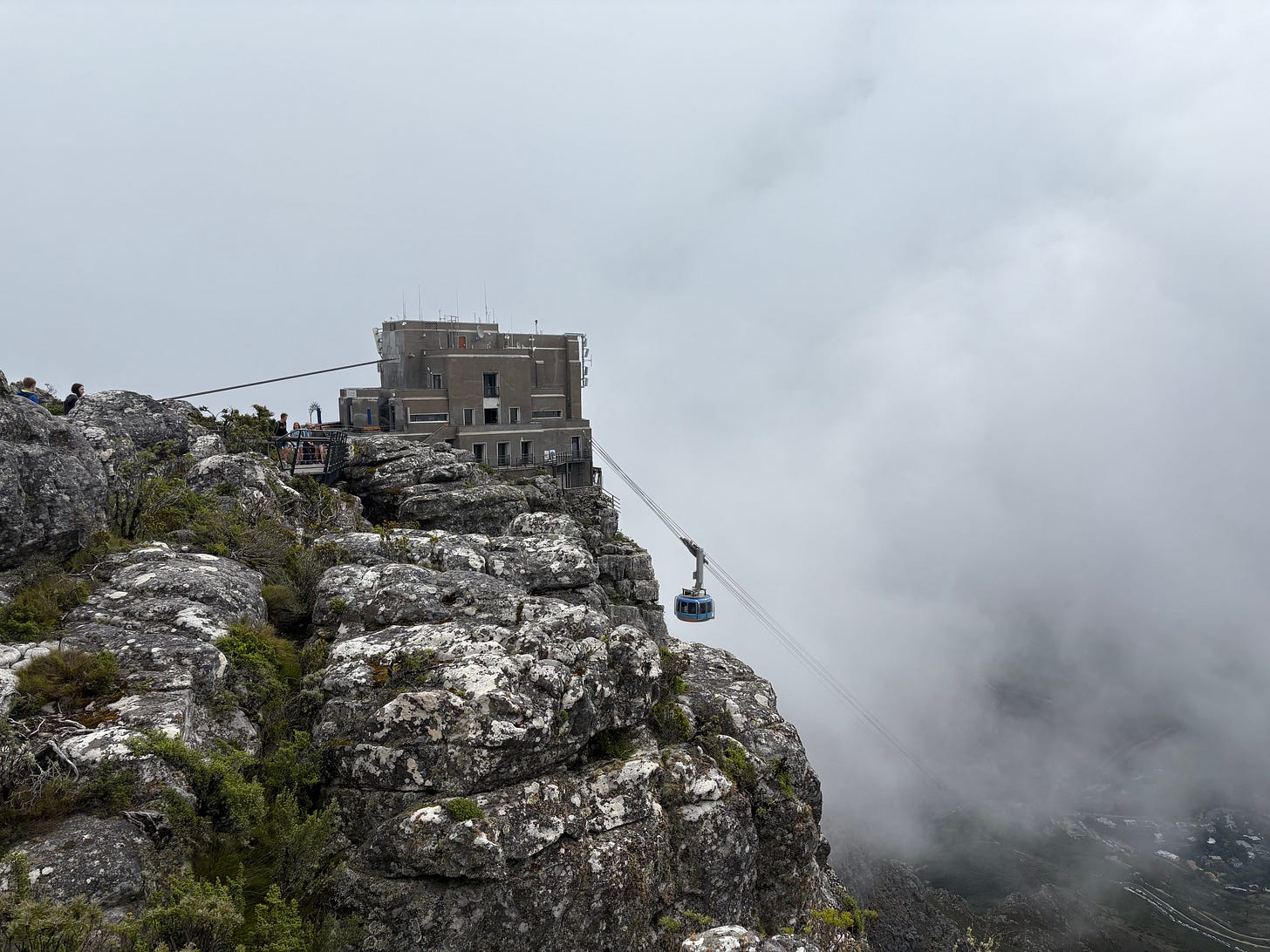 The cable car at the top of Table Mountain.