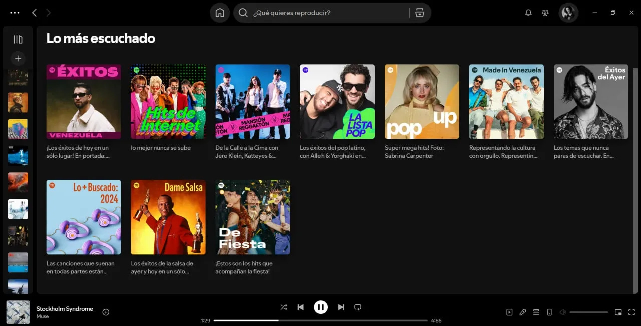 Ejemplos de listas hechas por los editores de Spotify. Captura de pantalla.