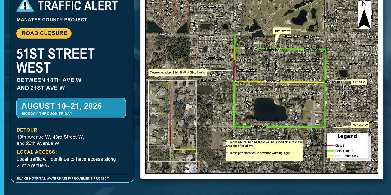 51st Street West to Close for Blake Hospital Watermain Project