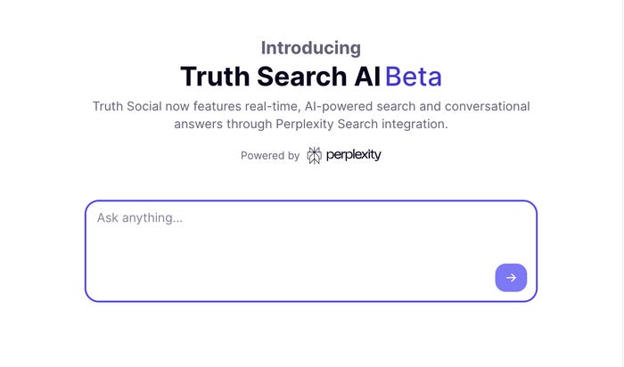 Trump's Truth Social Tests AI Search Tool Powered by Perplexity - Business  Insider