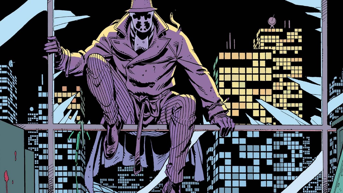 Alan Moore created Rorschach to dunk on Randian superheroes Alan Moore created Rorschach to dunk on Randian superheroes