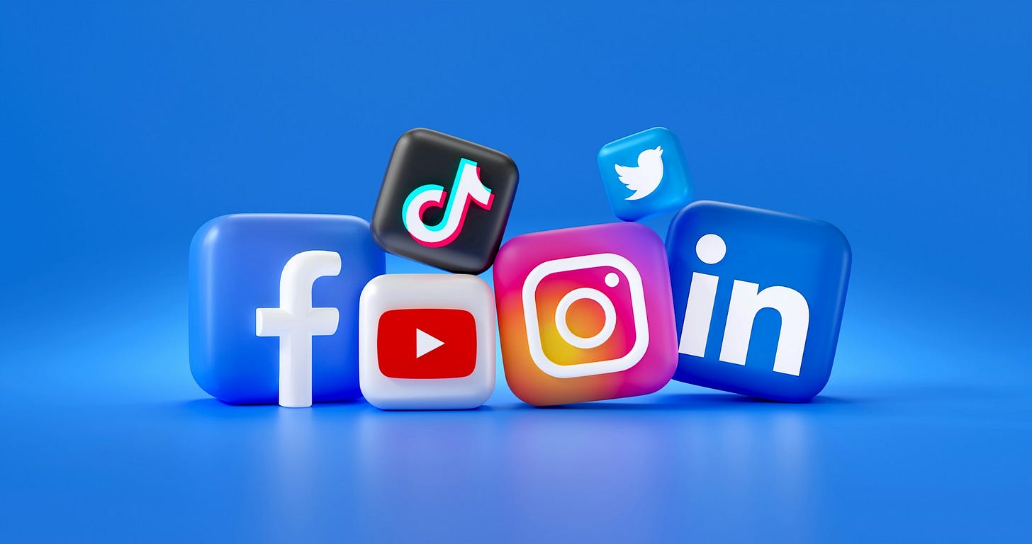 Icons representing social media platforms. Photo by Mariia Shalabaieva on Unsplash