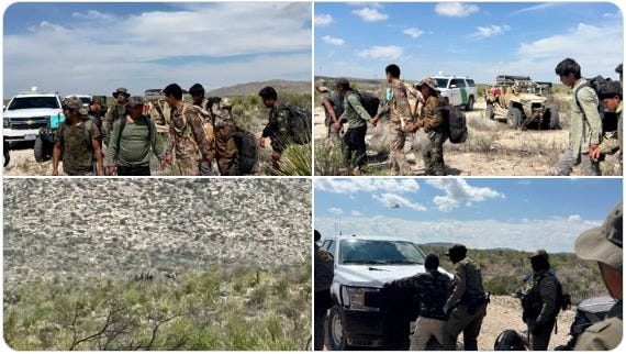 Six illegal aliens who crossed the RIo Grande into Texas in Terrell County are arrested by Border Patrol Agents (Sept. 16, 2025). Six illegal aliens who crossed the RIo Grande into Texas in Terrell County are arrested by Border Patrol Agents (Sept. 16, 2025).